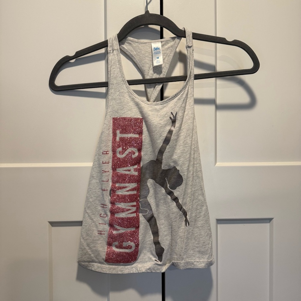 Gray Gymnast Tank Top Justice Brand Size 10